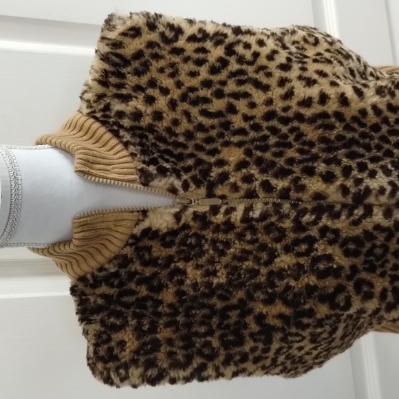 Kathie Lee Collection women's size Medium 8/10 leopard print vest vintage - Picture 2 of 10
